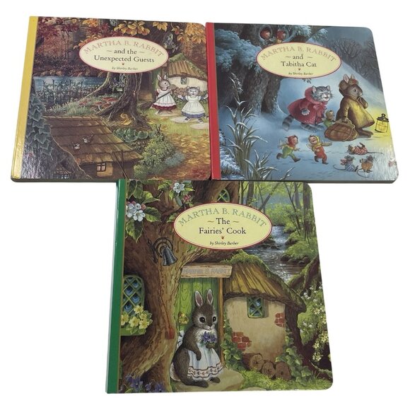 Martha B Rabbit Board Book Lot Shirley Barber Rabbit Cat Gnome Fantasy 5 Mile - Picture 1 of 10